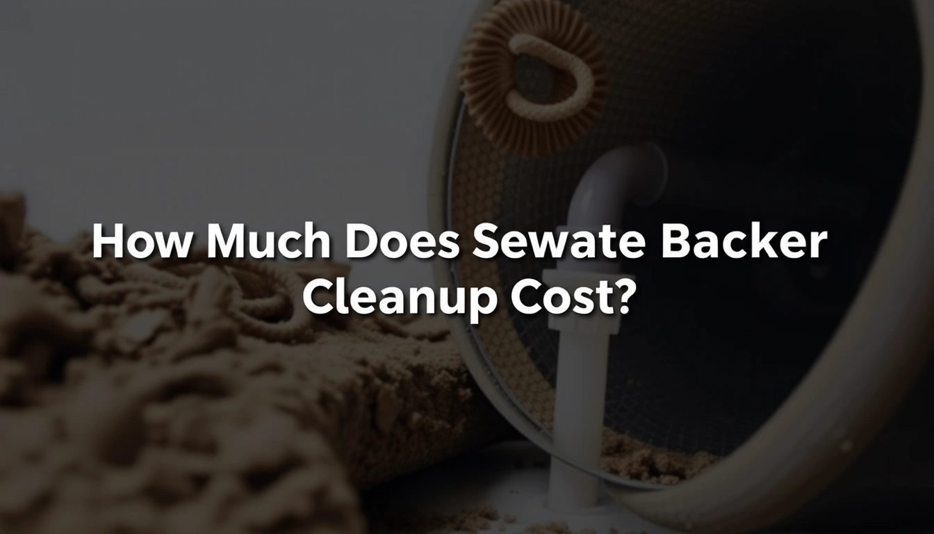How Much Does Sewage Backup Cleanup Cost?