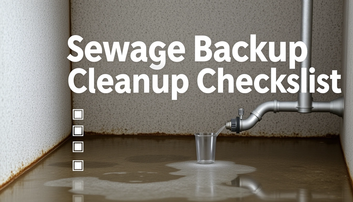 Sewage Backup Cleanup Checklist for Homeowners