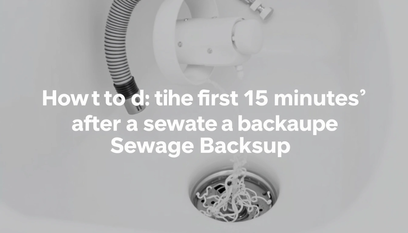What to Do in the First 15 Minutes After a Sewage Backup What to Do in the First 15 Minutes After a Sewage Backup
